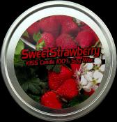 KISSCandleCo Original Tin Candle-Sweet Strawberry