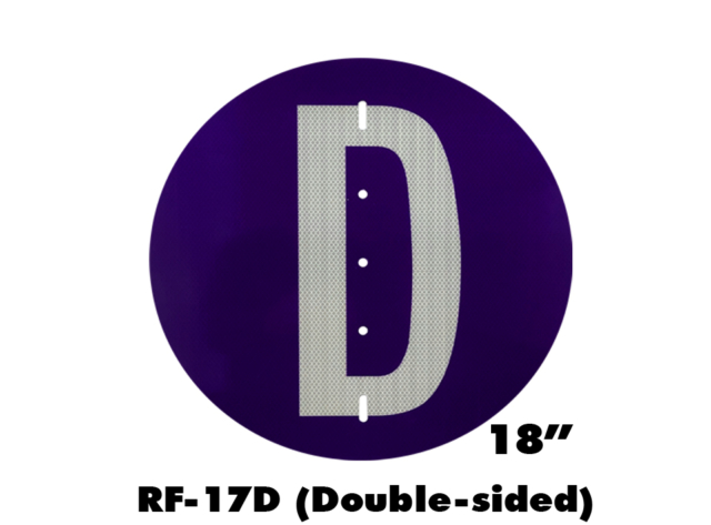 RF-17D - Purple Derail Signal Flags 18