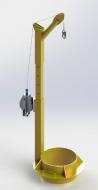 Manhole Collar Davit Arm System with Adjustable Mast