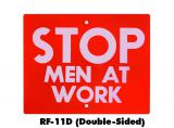 RF-11D - Red Flag, Stop Men At Work  (Double-sided) Retro-Reflective